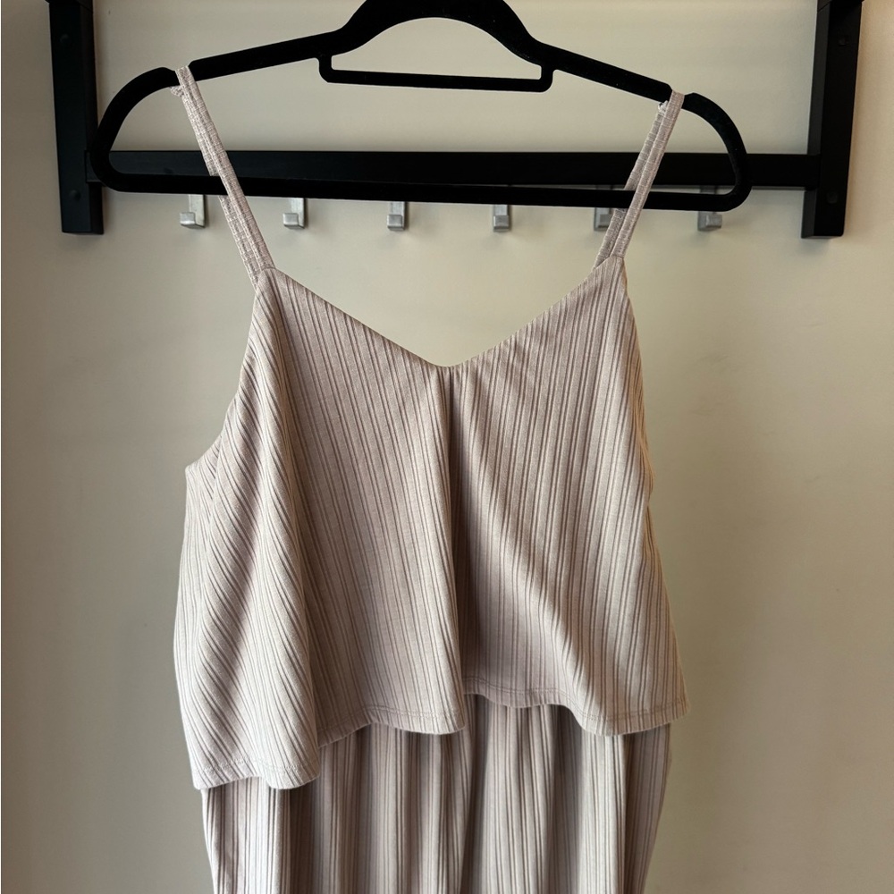 Dusty Pink Pleated Lampshade Top Maternity Overalls by Destination Maternity